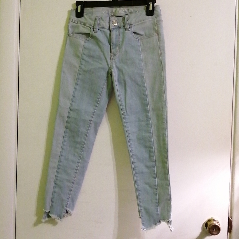 Blue skinny jeans